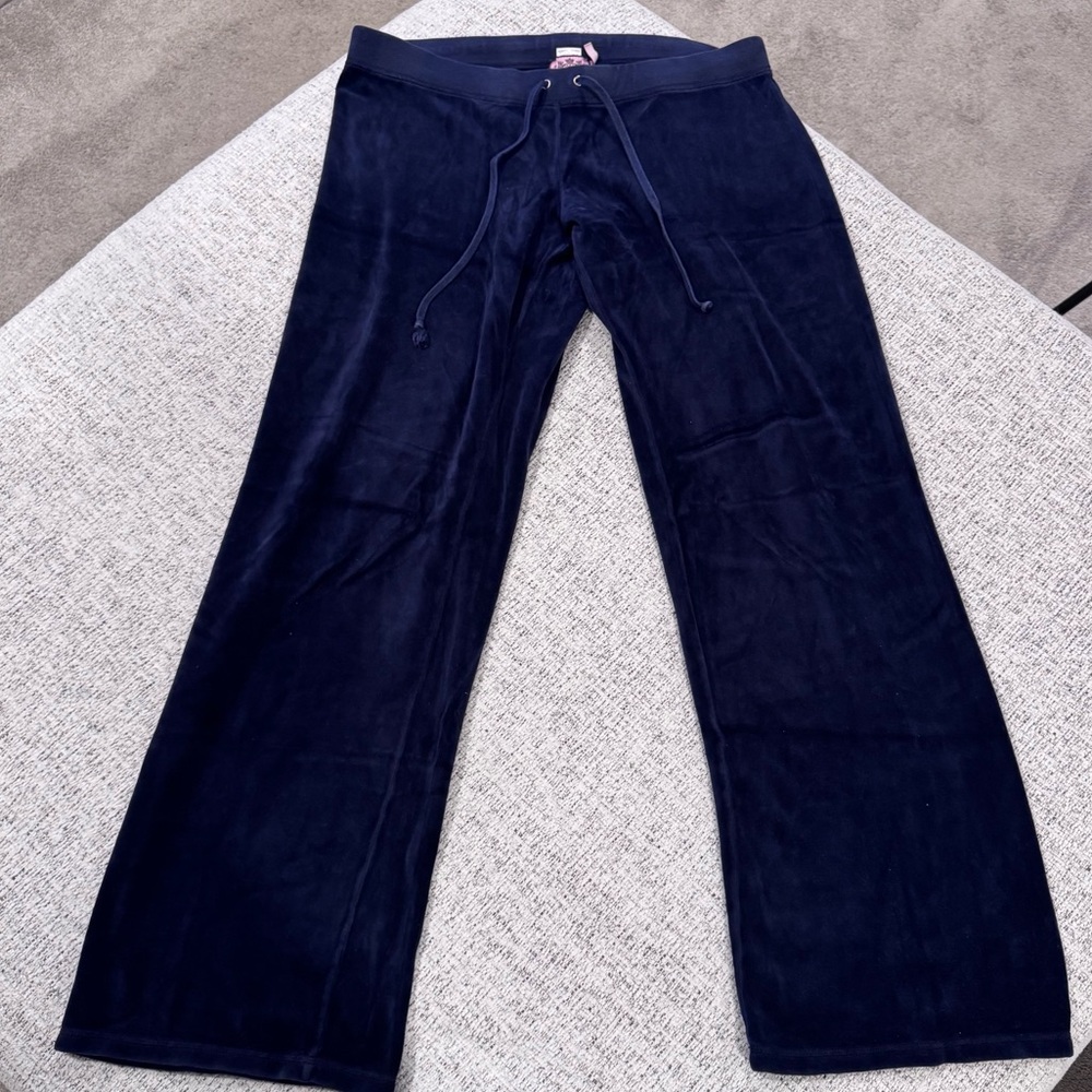Juicy Couture Navy Blue Velour Pants